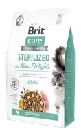 Brit Care Sterilized Raw Delight, Kısırlaştırılmış Kediler için Tavuk Etli Dondurularak Kurutulmuş Mama 2 kg 1